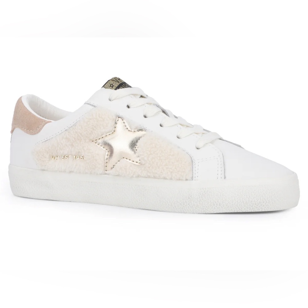 Vintage Havana Leather & Fuzzy Faux Fur “Wren” Ivory Cream Sneakers | Size 8 - Picture 3 of 14